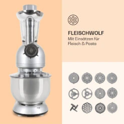 Lucia Küchenmaschine 3-in-1 2000 W / 2,7 PS 5 Ltr Edelstahl BPA-frei 12 Lucia Küchenmaschine 3-in-1 2000 W / 2,7 PS 5 Ltr Edelstahl BPA-frei -Warmekuche Pro Geschaft 10006255 de 0005 logo