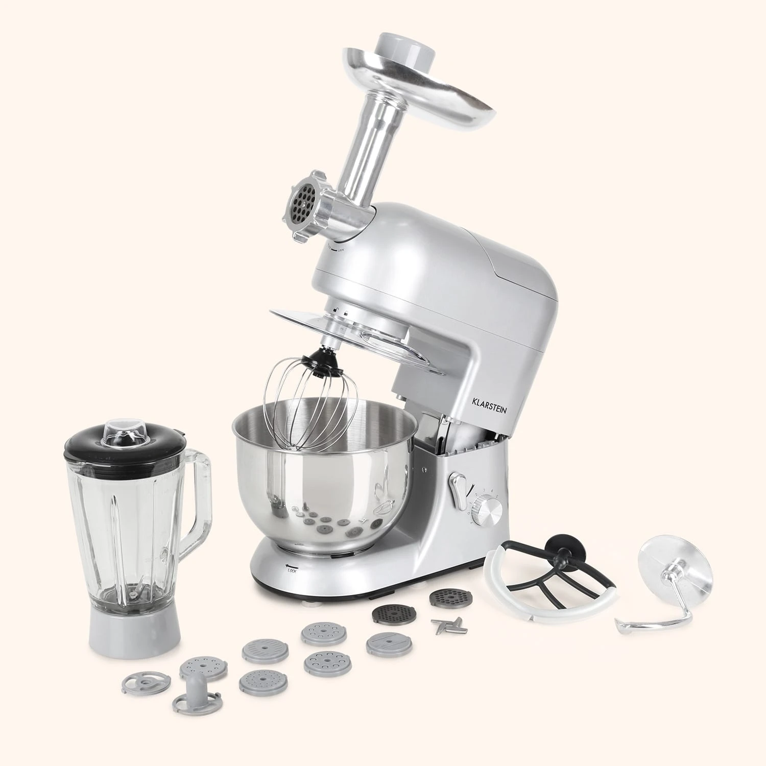 Lucia Küchenmaschine 3-in-1 2000 W / 2,7 PS 5 Ltr Edelstahl BPA-frei 7 Lucia Küchenmaschine 3-in-1 2000 W / 2,7 PS 5 Ltr Edelstahl BPA-frei – Bild 7