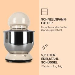 Bella Küchenmaschine 2000 W / 2,7 PS 5 Ltr Edelstahl BPA-frei -Warmekuche Pro Geschaft 10008232 de 0005 logo