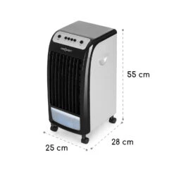 Carribean Blue 3-in-1 Luftkühler Ventilator Luftbefeuchter 402 M3/h | 70 Watt | 4 Liter | 3 Geschwindigkeiten | Oszillation | Mobil -Warmekuche Pro Geschaft 10028180 yy 0007 dimensions