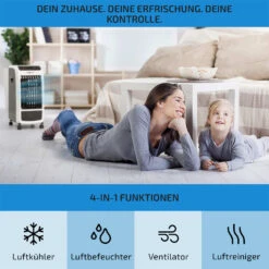Carribean Blue 3-in-1 Luftkühler 402 M3/h 70 W 4 Ltr Oszillation Mobil -Warmekuche Pro Geschaft 10028181 de 0003 usp