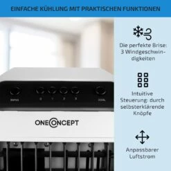 Carribean Blue 3-in-1 Luftkühler 402 M3/h 70 W 4 Ltr Oszillation Mobil -Warmekuche Pro Geschaft 10028181 de 0004 usp