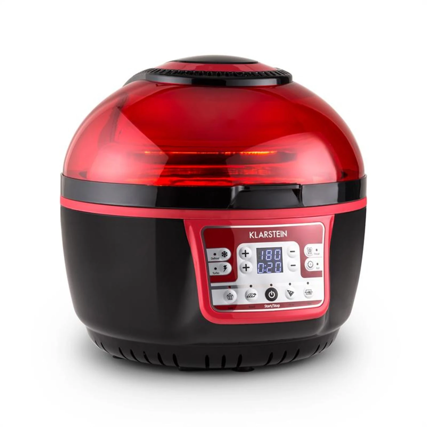 VitAir Turbo Heißluftfritteuse Rot-schwarz 1400W Grillen Backen 9l 1 VitAir Turbo Heißluftfritteuse Rot-schwarz 1400W Grillen Backen 9l