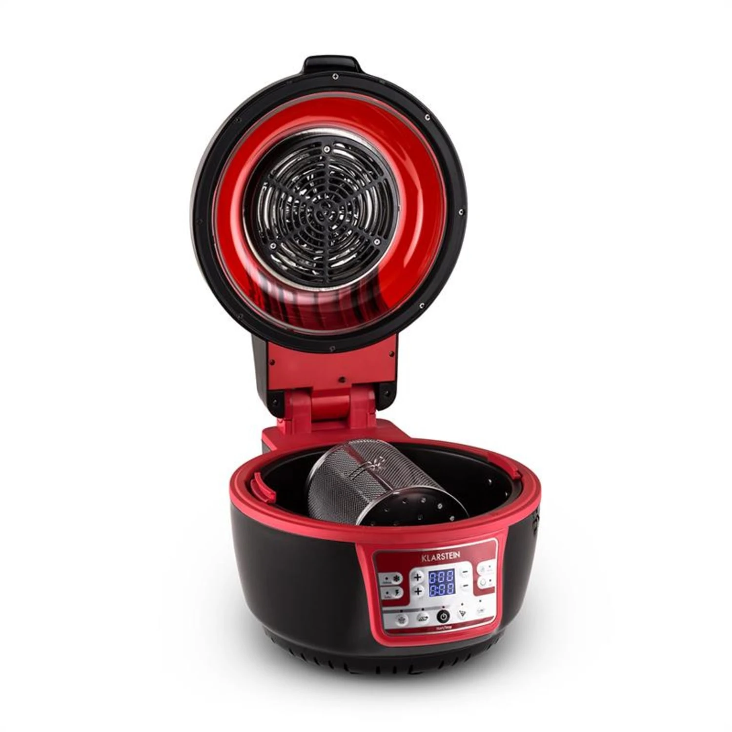 VitAir Turbo Heißluftfritteuse Rot-schwarz 1400W Grillen Backen 9l 2 VitAir Turbo Heißluftfritteuse Rot-schwarz 1400W Grillen Backen 9l – Bild 2