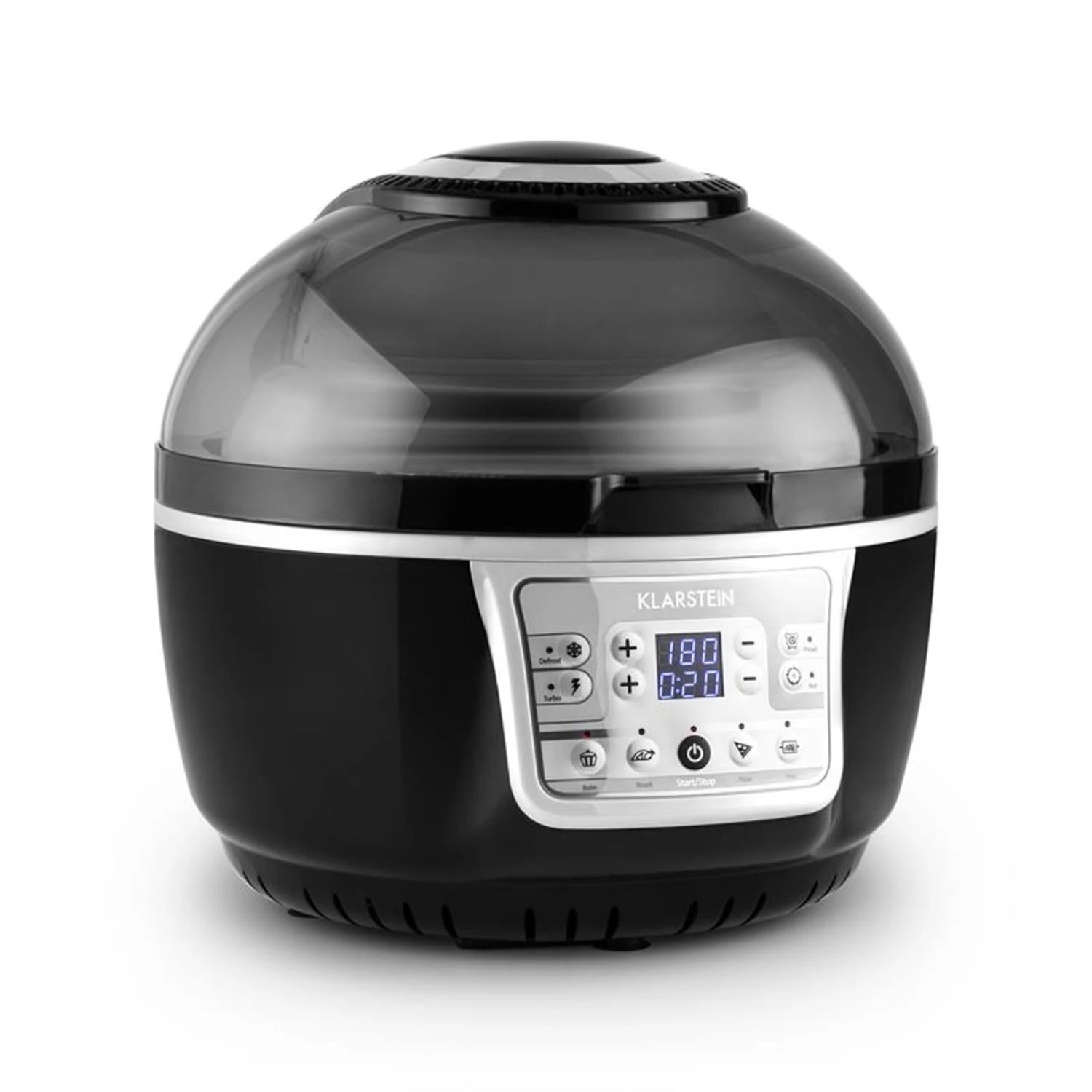 VitAir Turbo Heißluftfritteuse Grau-schwarz 1400W Grillen Backen 9l 1 VitAir Turbo Heißluftfritteuse Grau-schwarz 1400W Grillen Backen 9l