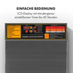 Fruit Jerky Steel 10 Dörrautomat 10 Etagen 1000 W Fläche: 1,5 M² Timer -Warmekuche Pro Geschaft 10028437 de 0003 logo