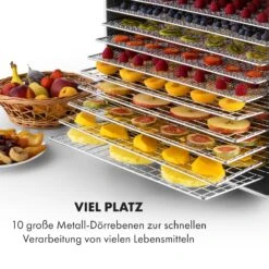 Fruit Jerky Steel 10 Dörrautomat 10 Etagen 1000 W Fläche: 1,5 M² Timer -Warmekuche Pro Geschaft 10028437 de 0004 logo