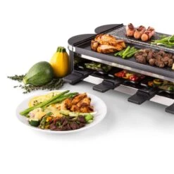 Tenderloin 50/50 Raclette-Grill 1200W 8 Personen Naturstein & Grill -Warmekuche Pro Geschaft 10028578 yy 0006 logo 06 Klarstein Tenderloin Raclette Grill