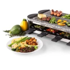 Tenderloin 100 Raclette-Grill 1200 W (2x600W) 8 Personen 2x Naturstein -Warmekuche Pro Geschaft 10028579 yy 0006 logo 06 Klarstein Tenderloin Raclette Grill