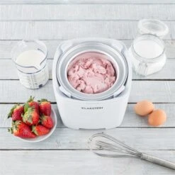 Creamberry Eiscremebereiter Flaschenkühler Frozen Yogurt 1,5l Weiß -Warmekuche Pro Geschaft 10028925 yy 0004 ambient Klarstein Creamberry Eisbereiter reedit
