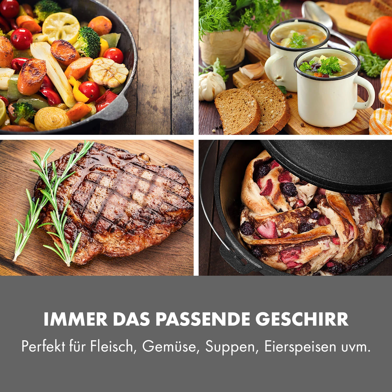 Hotrod Masterplan Dutch Oven Set 7-teilig BBQ Topfset Gusseisen 3 Hotrod Masterplan Dutch Oven Set 7-teilig BBQ Topfset Gusseisen – Bild 3