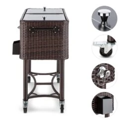 Springbreak Getränkewagen Kühlbox Terrassenkühlwagen 80l Rattandekor -Warmekuche Pro Geschaft 10029648 yy 0003 logo