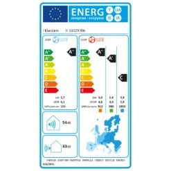 Windwaker Pro 9 Inverter Split Klimaanlage 9000 BTU A++ Weiß -Warmekuche Pro Geschaft 10029706 energy label