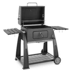Bigfoot Holzkohlegrill Smoker BBQ-Grill 55 X 40 Cm Stahl Schwarz