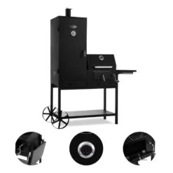 Fleischbrocken Holzkohlegrill Smoker Räucherofen BBQ-Grill Schwarz -Warmekuche Pro Geschaft 10030554 yy 0005 detail Professional charcoal grill and smoker