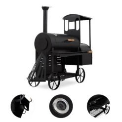 Dampflok Smoker Grill 3 Mm Stahl Schwarz 8 Dampflok Smoker Grill 3 Mm Stahl Schwarz -Warmekuche Pro Geschaft 10030555 yy 0003 detail Train Grill