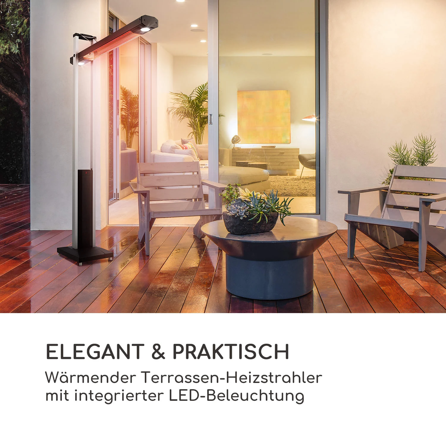 Aspire Terrassenheizer Infrarot Carbon 1800 W IP34 Schwenkarm 3 Aspire Terrassenheizer Infrarot Carbon 1800 W IP34 Schwenkarm – Bild 3
