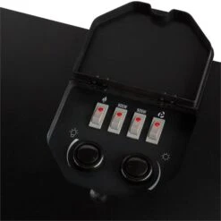 Klarstein Castillo Kaminheizung 1000/2000W Halogen-Beleuchtung -Warmekuche Pro Geschaft 10030731 yy 0004 detail Klarstein Castillo Kaminheizung schwarz