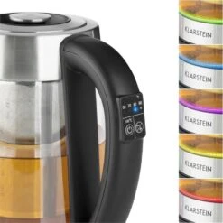 Ostfriese Wasserkocher 2-in-1 Teekocher 1,7L 2200W LED Edelstahl Glas 8 Ostfriese Wasserkocher 2-in-1 Teekocher 1,7L 2200W LED Edelstahl Glas -Warmekuche Pro Geschaft 10031479 yy 0004 detail Klarstein Ostfriese Wasserkocher Edelstahl Glas