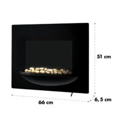 Feuerschale Elektro-Wandkamin 1800W Flammenillusion Dekosteine -Warmekuche Pro Geschaft 10031557 yy 0006 logo Klarstein Feuerschale Wandkamin 1800 W schwarz