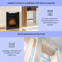  Studio 5 Elektrischer Kamin Heizlüfter 900/1800 W Fernbedienung -Warmekuche Pro Geschaft 10031573 de 0004 usp