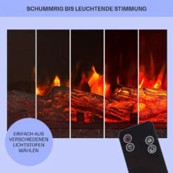  Studio 5 Elektrischer Kamin Heizlüfter 900/1800 W Fernbedienung -Warmekuche Pro Geschaft 10031573 de 0008 usp