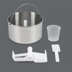 Vanilly Sky Family Eiscremebereiter Frozen Yoghurt 250W 2,5l Silber -Warmekuche Pro Geschaft 10031846 yy 0007 detail Klarstein Vanilly Sky Family Eiscremebereiter silber