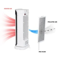 Chaval Heizturm 2.000 W Thermostat Timer Fernbedienung Weiß -Warmekuche Pro Geschaft 10032004 yy 0004 detail Klarstein Chaval Heizturm weiss