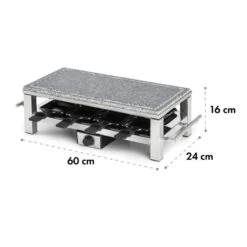 Schmelzlette Raclette 1500W Naturstein-Platte Edelstahlgehäuse -Warmekuche Pro Geschaft 10032028 yy 0006 logo Klarstein Schmelzlette Raclette 1500W Edelstahl