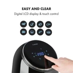 AirVital Heißluftfritteuse 1300W 2,5l CeraPlus-Antihaft Touch Schwarz -Warmekuche Pro Geschaft 10032332 yy 0005 logo Klarstein AirVital Heissluftfritteuse 1300W schwarz