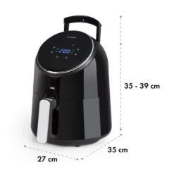 AirVital Heißluftfritteuse 1300W 2,5l CeraPlus-Antihaft Touch Schwarz -Warmekuche Pro Geschaft 10032332 yy 0010 logo Klarstein AirVital Heissluftfritteuse 1300W schwarz