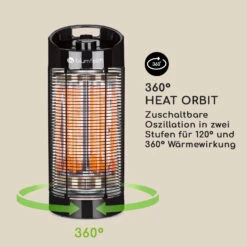 Heat Guru 360 Standheizstrahler 1200/600W 2 Stufen IPX4 Oszillation -Warmekuche Pro Geschaft 10032458 de 0004 logo