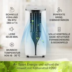 New Breeze ECO Mobile Klimaanlage 10.000 BTU / 2,9 KW EEK A+ -Warmekuche Pro Geschaft 10032511 de 0003 usp