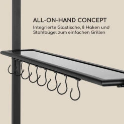 Steakhouse Grilldach 220x215x140cm PE 180 G/m² Flammhemmend Stahl Grau -Warmekuche Pro Geschaft 10032523 de 0004 logo