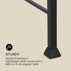 Steakhouse Grilldach 220x215x140cm PE 180 G/m² Flammhemmend Stahl Grau -Warmekuche Pro Geschaft 10032523 uk 0010 logo