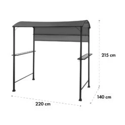 Steakhouse Grilldach 220x215x140cm PE 180 G/m² Flammhemmend Stahl Grau -Warmekuche Pro Geschaft 10032523 yy 0011 logo