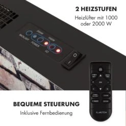 Colmar Elektrischer Kamin Glas 2000W 7 LED-Farben Fernbedienung -Warmekuche Pro Geschaft 10032536 de 0007 logo