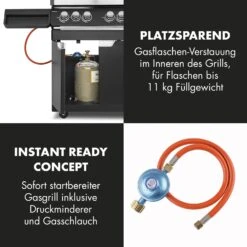 Highgrade 4 IB Gasgrill 6 Brenner 19,8 KW 71x46cm Grill Edelstahl -Warmekuche Pro Geschaft 10032580 de 0008 logo