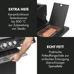 Highgrade 4 IB Gasgrill 6 Brenner 19,8 KW 71x46cm Grill Edelstahl -Warmekuche Pro Geschaft 10032580 de 0009 logo