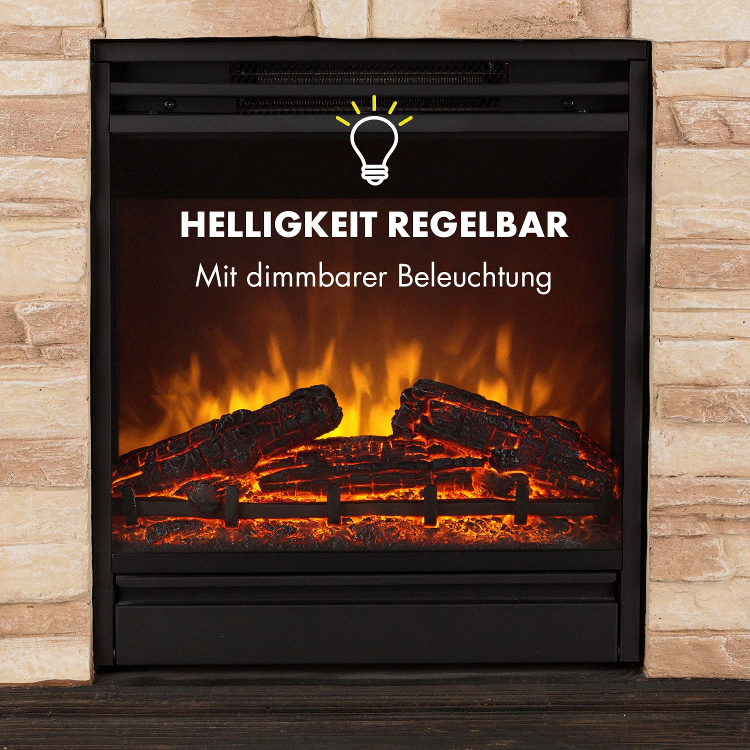 Kaprun Elektrischer Kamin 1800W Steindekor Polystone Fernbedienung 7 Kaprun Elektrischer Kamin 1800W Steindekor Polystone Fernbedienung – Bild 7