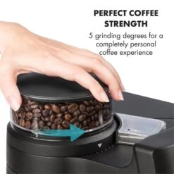 Aromatica II Duo Kaffeemaschine, Integriertes Mahlwerk, 1,25 L, Rot -Warmekuche Pro Geschaft 10032866 yy 0006 logo Klarstein Aromatica II Duo Kaffeemaschine rot