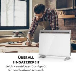 Gotland Konvektorheizung 600/900/1500W Glasfront Standgerät Weiß -Warmekuche Pro Geschaft 10032868 de 0006 logo