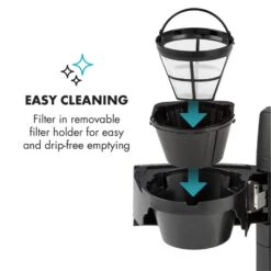 Aromatica II Kaffeemaschine, Mahlwerk, 1,25 L, Silber -Warmekuche Pro Geschaft 10032872 yy 0007 logo Klarstein Aromatica II Kaffeemaschine silber