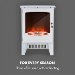 Meran Elektrischer Kamin 950/1850W 2-stufige Heizung Gusseisen-Stil -Warmekuche Pro Geschaft 10032974 yy 0006 logo Klarstein Meran Elektrischer Kamin weiss