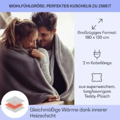 Dr. Watson SuperSoft Heizdecke 120 W 180 X 130 Cm Teddy-Plüsch -Warmekuche Pro Geschaft 10033006 de 0005 usp
