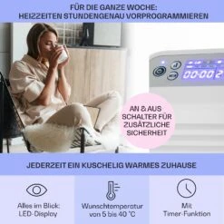 Hot Spot Slimcurve Heizgerät 80x40cm 40m² 2000W 5-40°C LED IP24 Weiß -Warmekuche Pro Geschaft 10033016 de 0003 usp