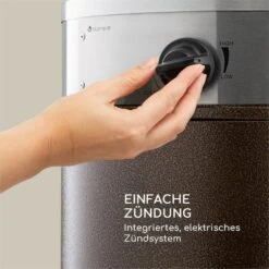 Goldflame Deluxe Terrassenheizstrahler 36.000BTU/11kW Mobil Edelstahl -Warmekuche Pro Geschaft 10033279 yy 0004 logo Blumfeldt Goldflame Deluxe Heizstrahler kupfer