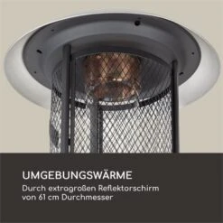 Goldflame Deluxe Terrassenheizstrahler 36.000BTU/11kW Mobil Edelstahl -Warmekuche Pro Geschaft 10033279 yy 0008 logo Blumfeldt Goldflame Deluxe Heizstrahler kupfer