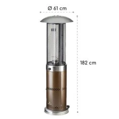 Goldflame Deluxe Terrassenheizstrahler 36.000BTU/11kW Mobil Edelstahl -Warmekuche Pro Geschaft 10033279 yy 0009 logo Blumfeldt Goldflame Deluxe Heizstrahler kupfer