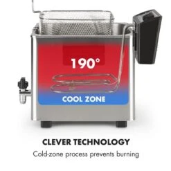 Family Fry Fritteuse 3000W Oil Drain Technology Edelstahl Silber 14 Family Fry Fritteuse 3000W Oil Drain Technology Edelstahl Silber -Warmekuche Pro Geschaft 10033342 yy 0006 logo Klarstein Family Fry Fritteuse 3000W silber